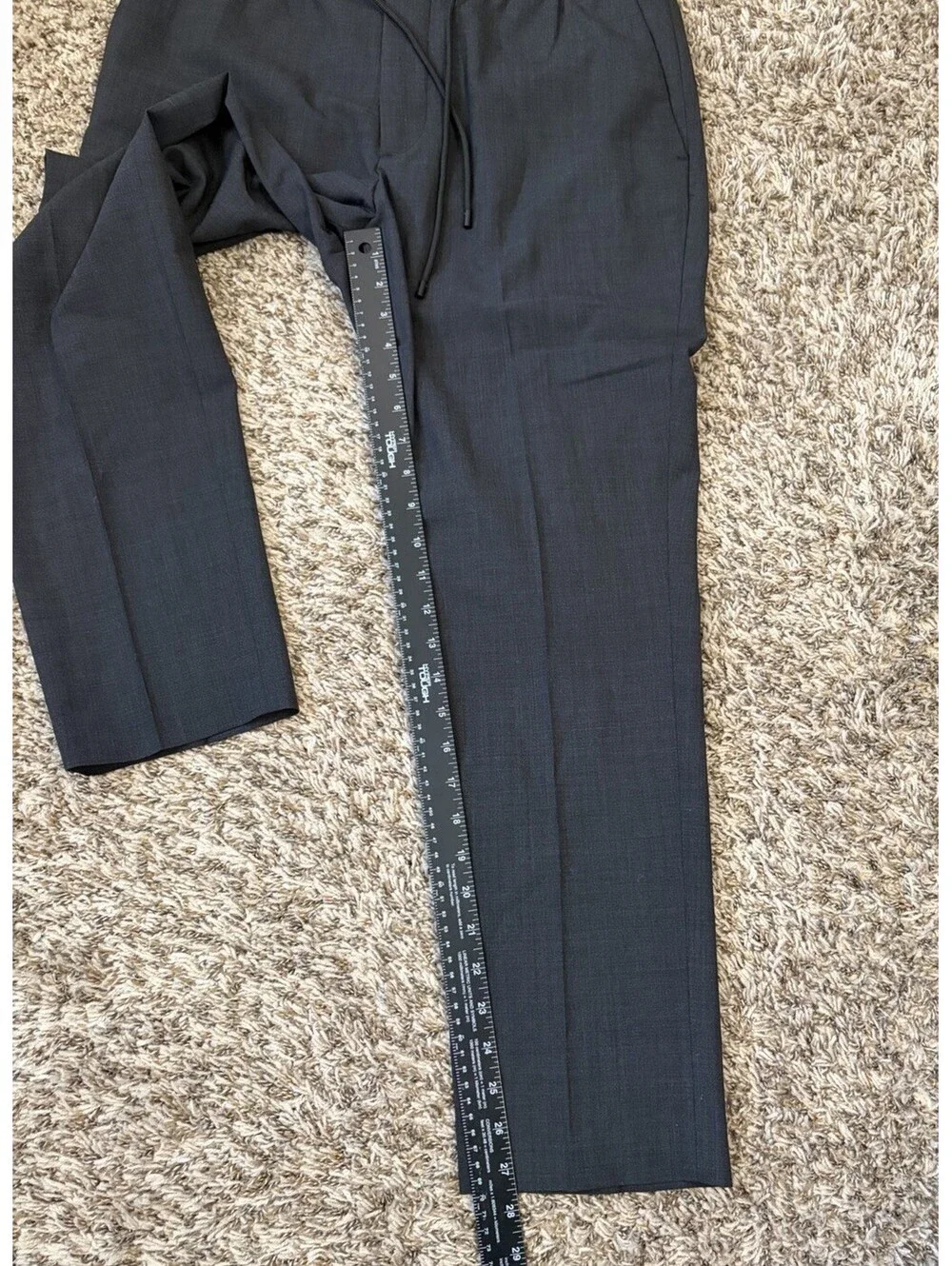 Express Men's Gray Extra Slim Wool Blend Drawstrings Dress Pants Size 34x30 NWT